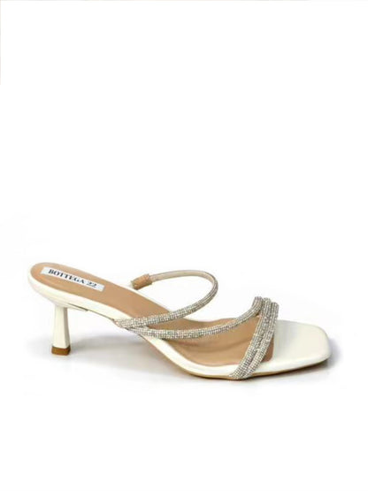 Ciabatte con strass e tacchetto