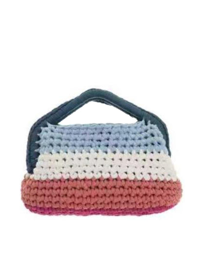 Borsetta traforata con manico