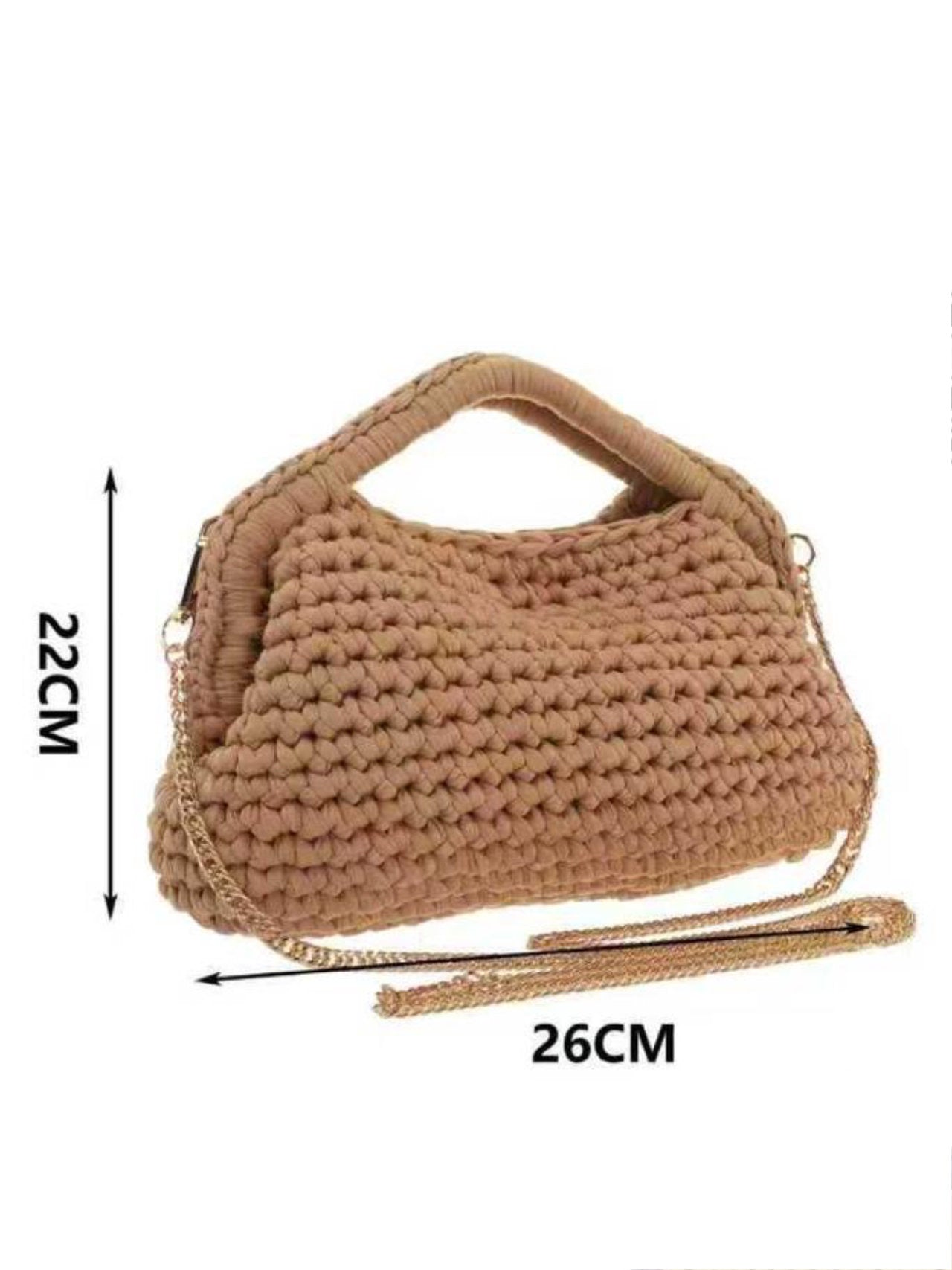 Borsetta traforata con manico