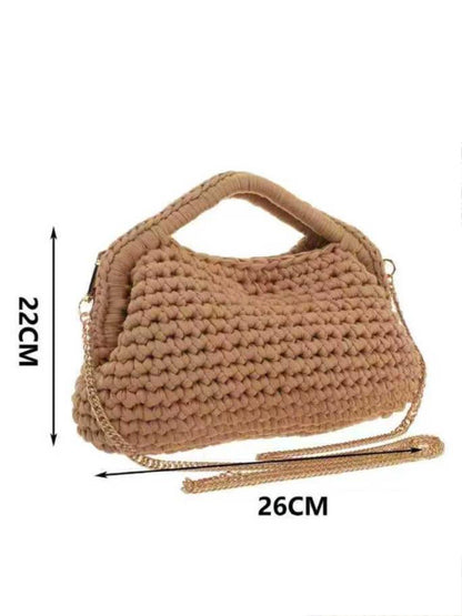 Borsetta traforata con manico