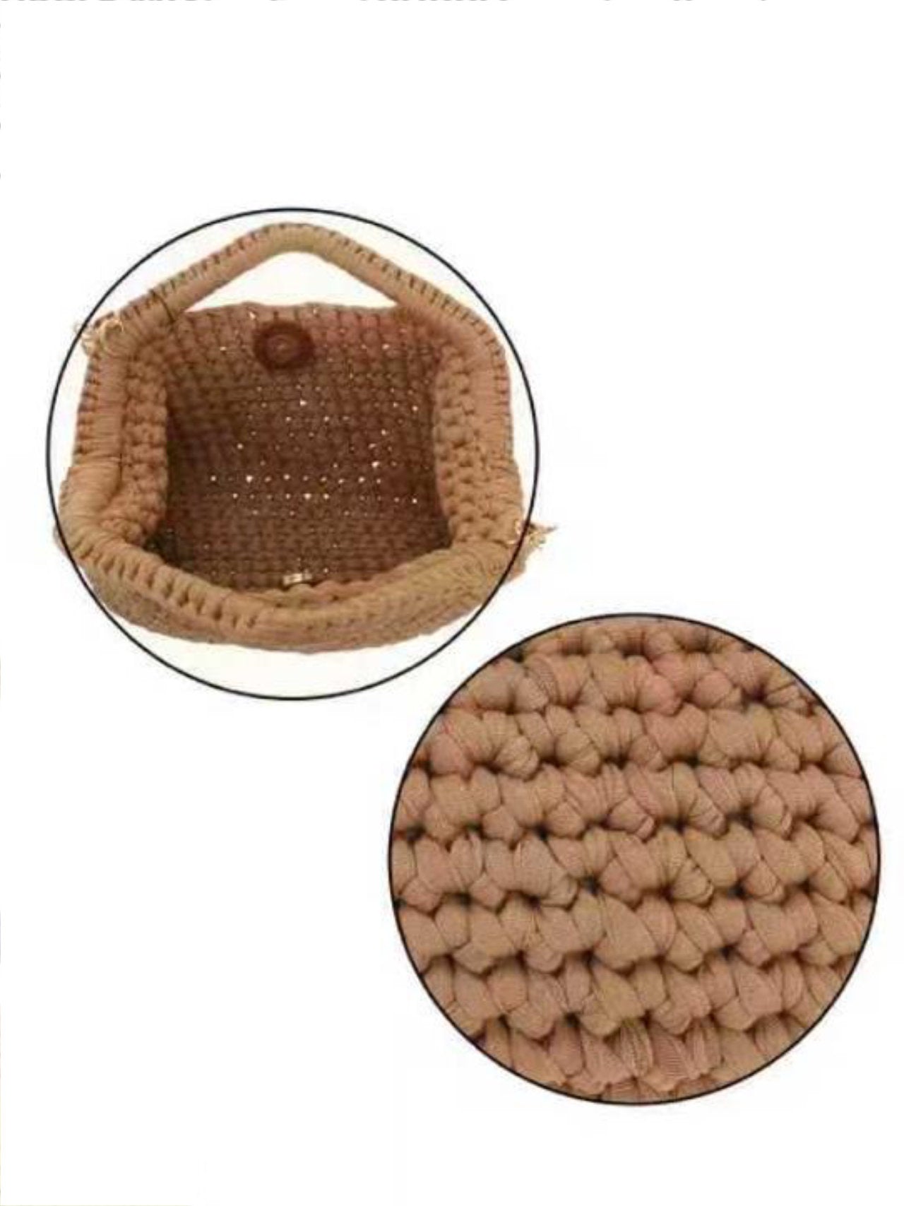 Borsetta traforata con manico