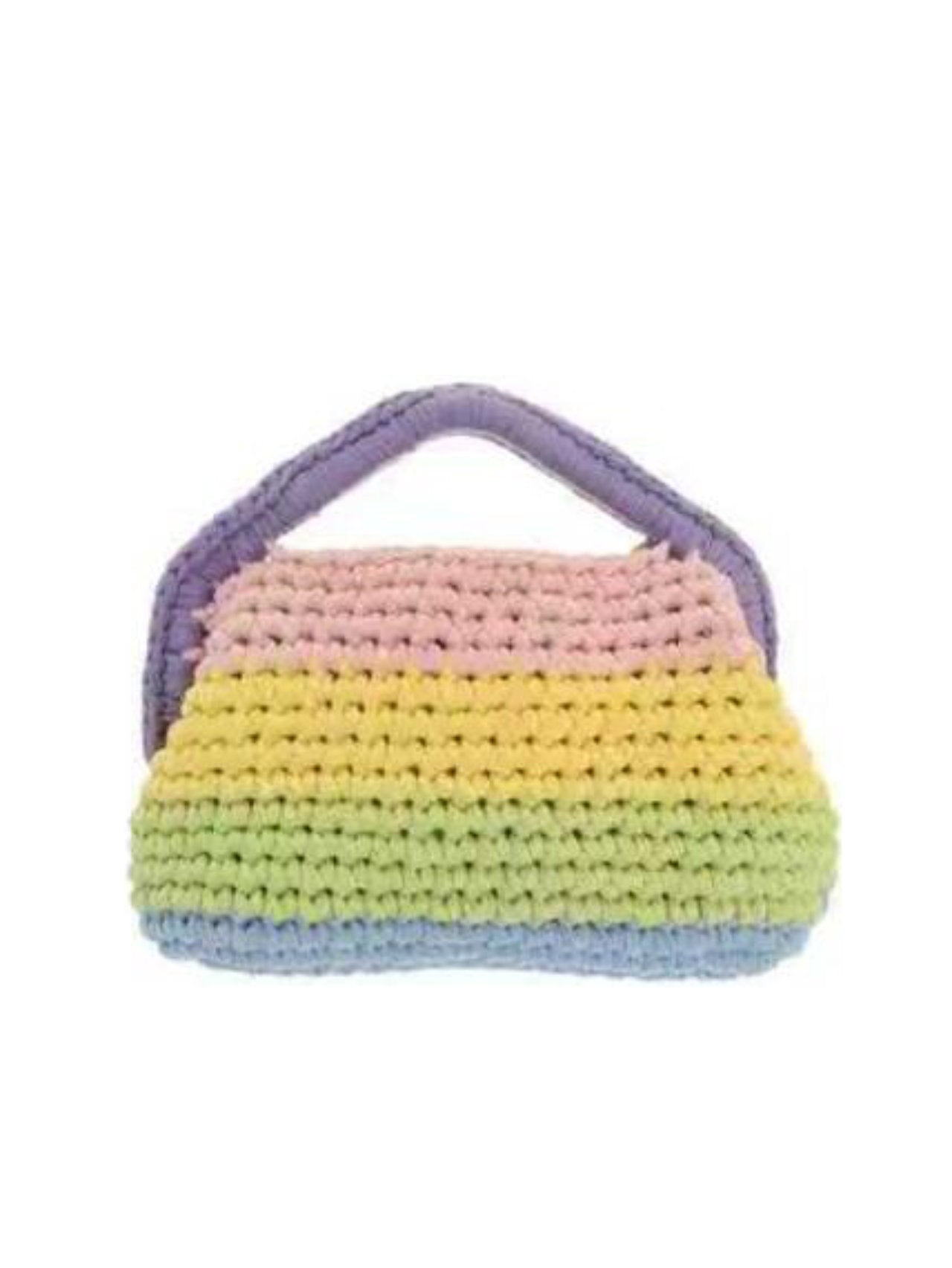 Borsetta traforata con manico