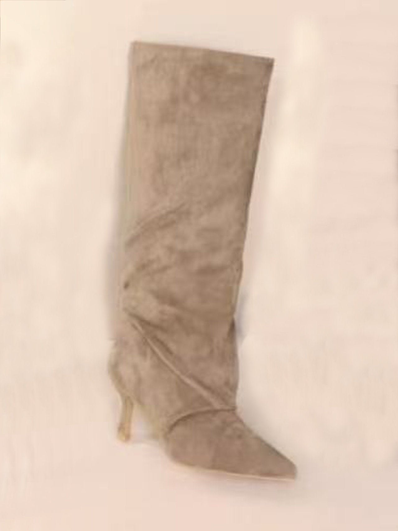 Stivali arricciati scamosciati