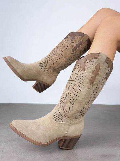 Stivali texani traforati