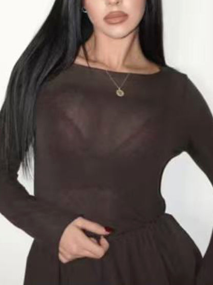 Maglia con scollo largo