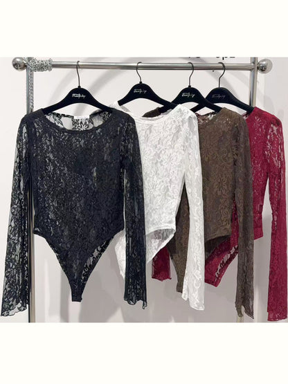 Maglia body in pizzo