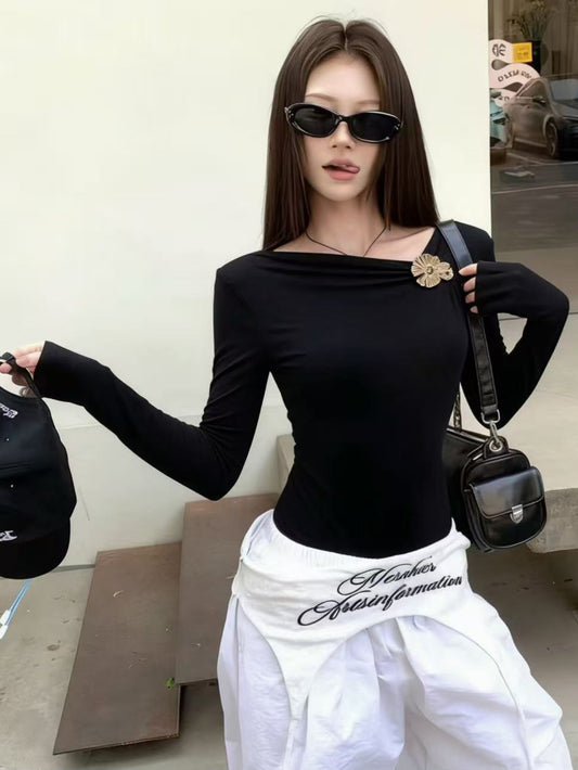 Maglia a body drappeggiata