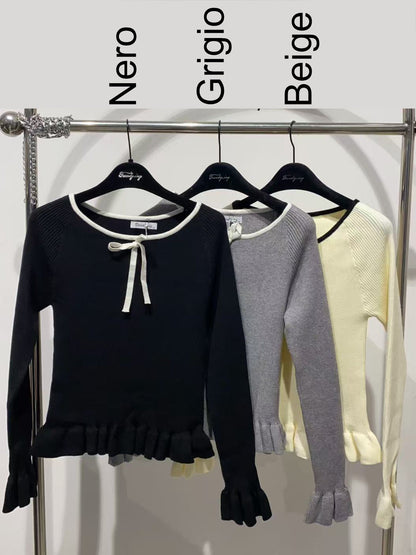 Maglia con fiocchetto