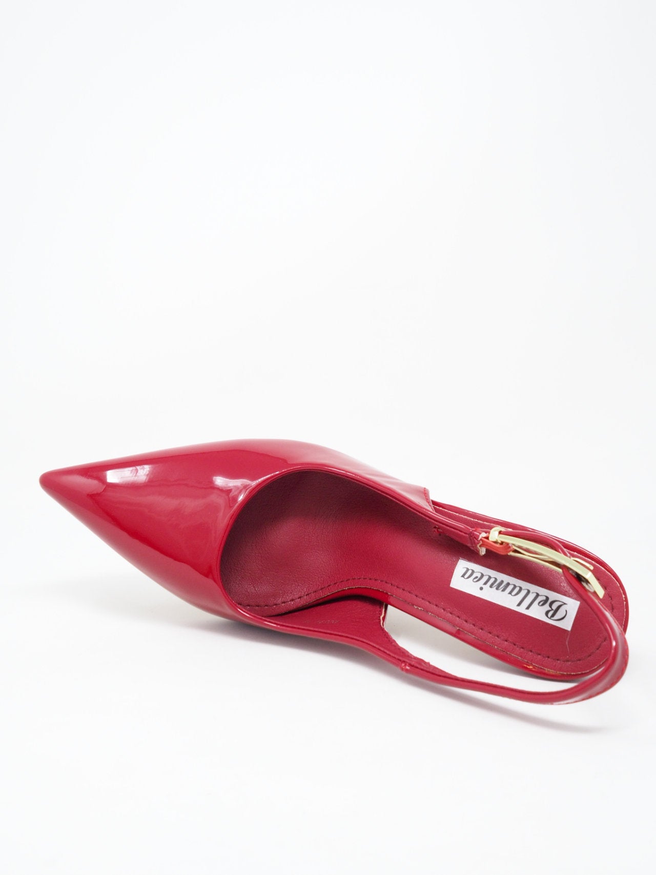 Slingback lucide con tacco alto