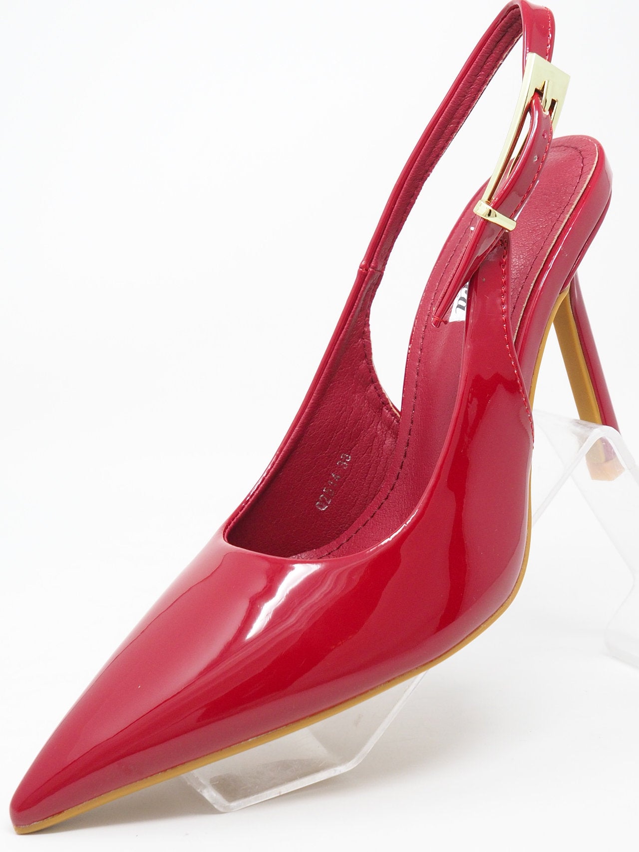 Slingback lucide con tacco alto