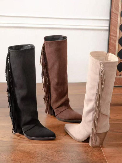 Stivali texani con frange