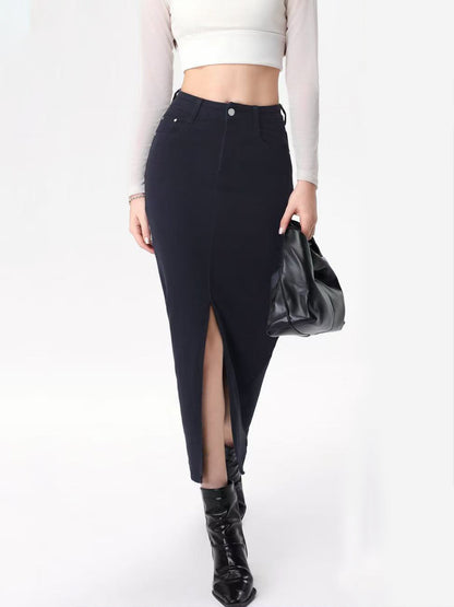Gonna di jeans con spacco