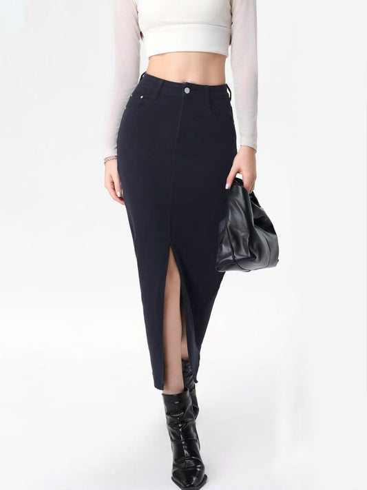Gonna di jeans con spacco