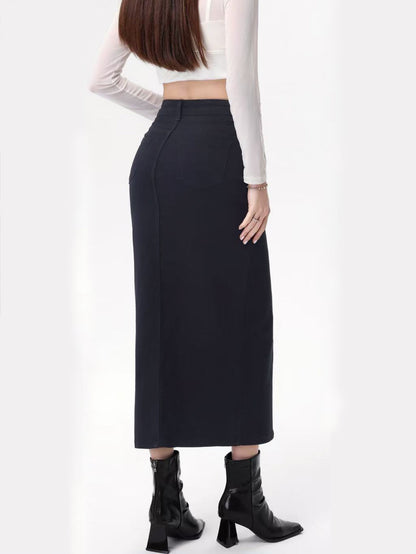 Gonna di jeans con spacco
