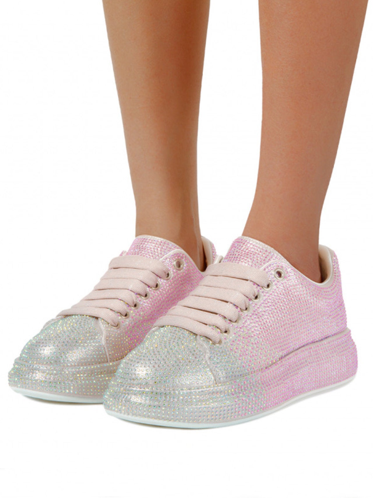 Sneakers ricoperte di strass