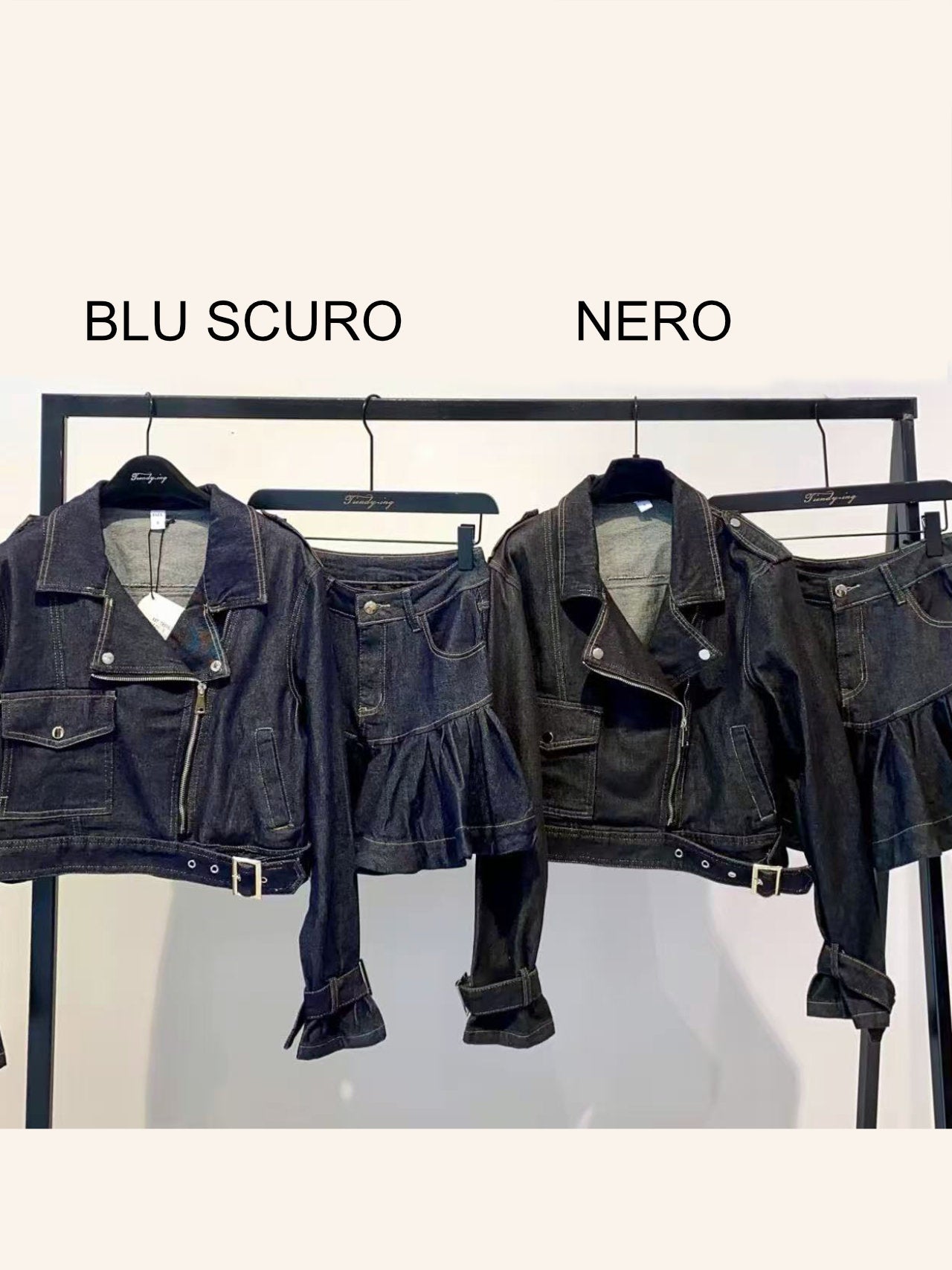 Mini gonna di jeans svasata