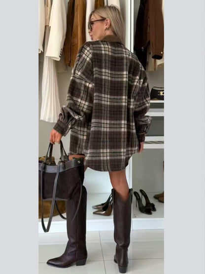 Camicia a quadri oversize