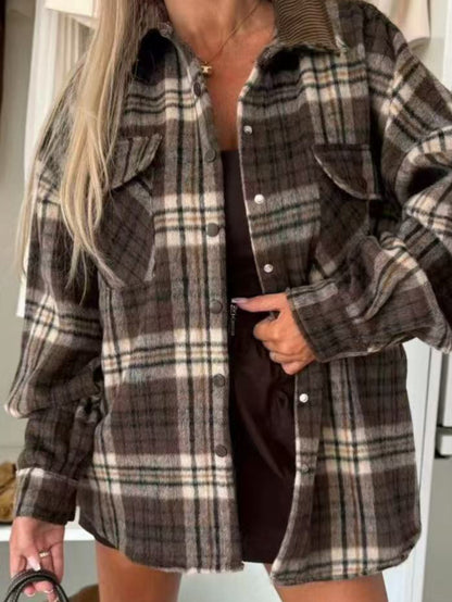 Camicia a quadri oversize