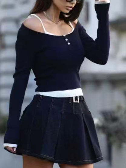 Maglia con bretelline