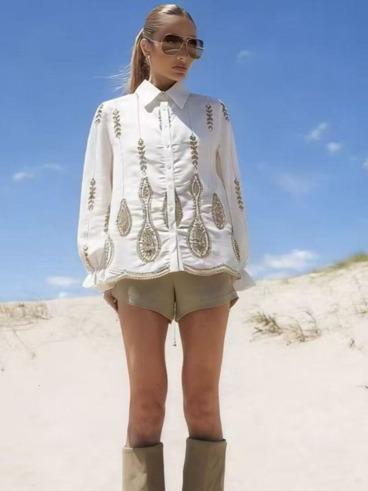 Camicia con ricami
