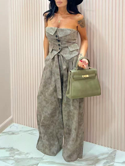 Completo top e pantalone sfumato