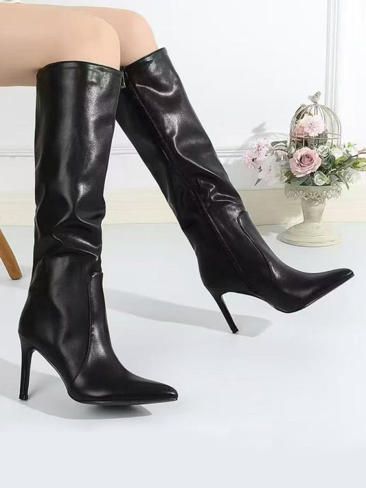 Stivali alti tacco spillo