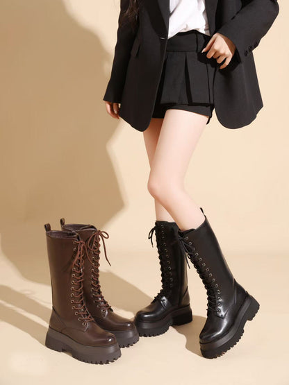 Stivali stringati doppio para