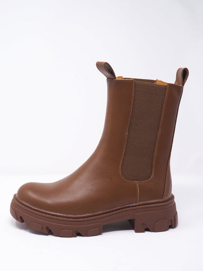 Boots Stivaletti Tacco Carrarmato Leather Boot Stivali Carrarmato
