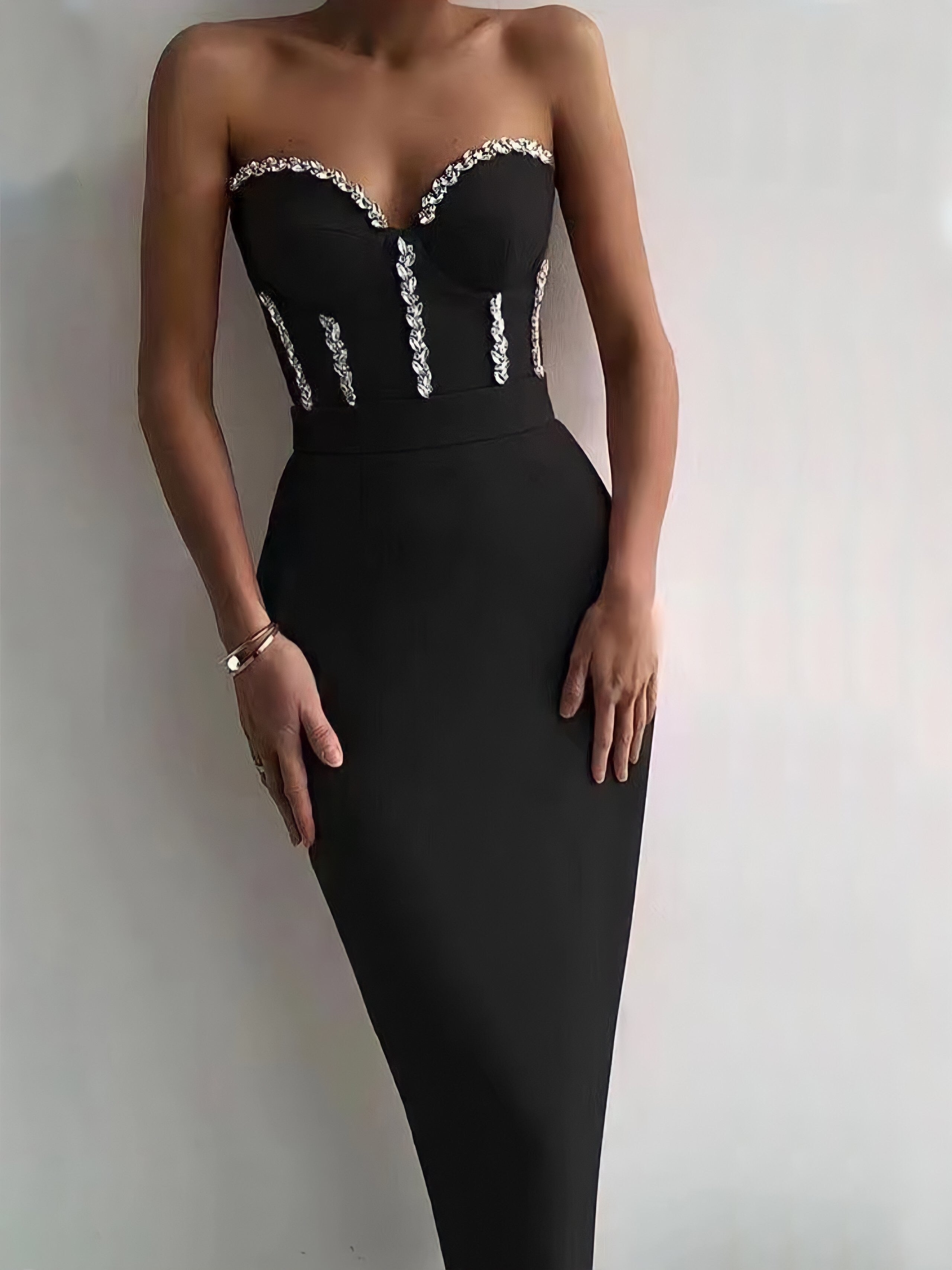 PIECES Pckeegan Strap Dress Vestito, Nero, S DonnaS